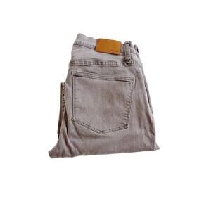 Madewell 9" High-Rise Skinny Gray Denim Jeans Raw Hem SZ28